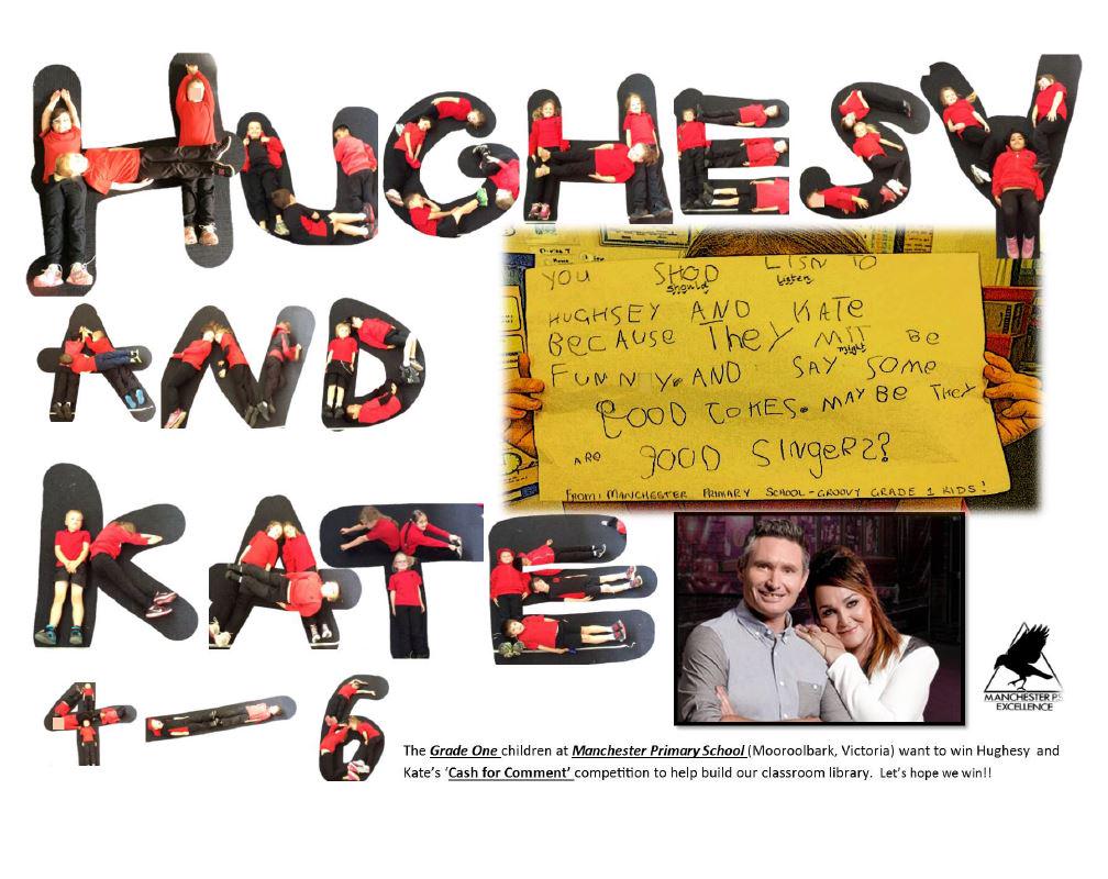 KIIS1065's tweet image. What an amazing #CashForComment entry for @HughesyAndKate well done Manchester Primary!