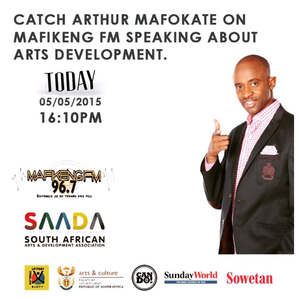 Saada_org_za's tweet image. Catch @arthur999_ talking #SAADA &amp;amp; #ArtsDevelopment on #MafikengFM at 16:10 today. #SAADP #ArtistDevelopment