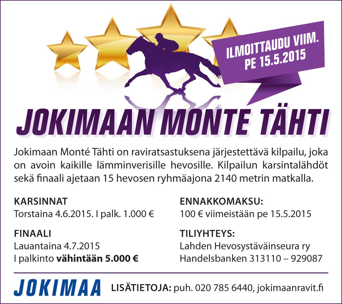 Jokimaanravit's tweet photo. Suur-Hollola lauantain Monté-kisan osallistumismaksu erääntyy 15.5. 5 tonnia tikulla #ravit #monte #pitchcommand http://t.co/7JAH7sAPEe
