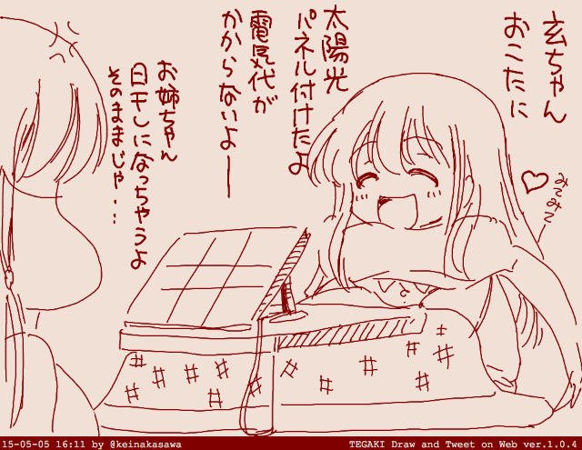 再生可能エネルギーな宥ねえ #tegaki_dt 