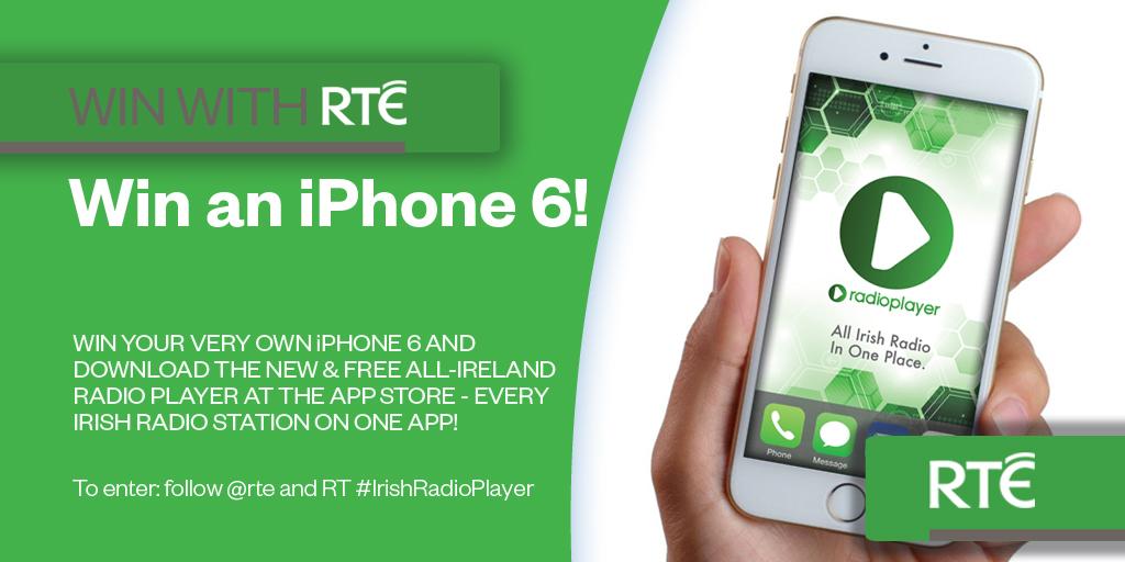 rte's tweet photo. iPhone 6 le buachan. Cuir fáilte roimh#IrishRadioPlayer! Lean @rte &amp; RT#irishradioplayer Íoslódáil:radioplayer.ie http://t.co/sw6CREMVDS
