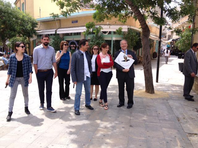 AmbJohnKoenig's tweet image. In #Nicosia old city with Hands on #Famagusta team - challenging imaginations for a united #Cyprus. @HoFproject