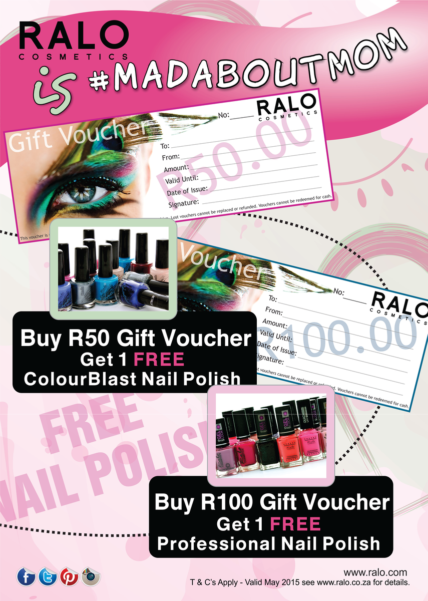 Stuck on what to get Mom?  Why not a voucher AND a free nail polish? :) #MothersDay #mothersdaygiftidea