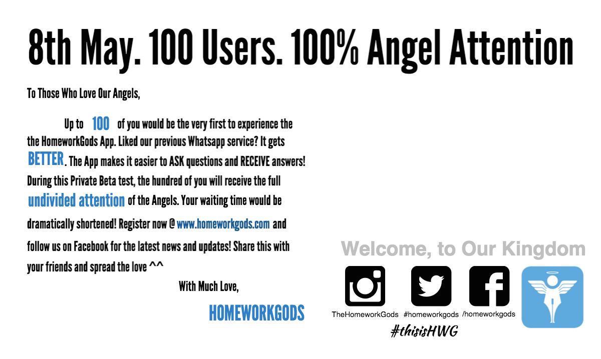 HomeworkGods's tweet photo. Love @HomeworkGods? Like our Facebook Page and Register on http://t.co/y5DaeF9uPj to be the first to test our app! ^^ http://t.co/kdo9TaES2k
