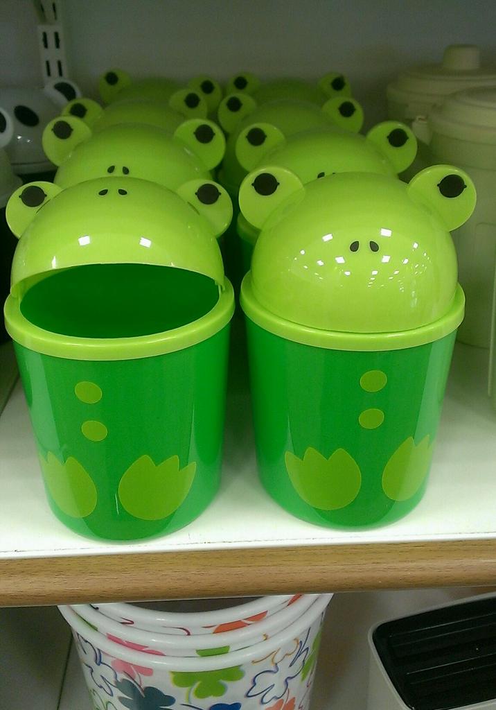 ダストビン ダストボックス ゴミ箱 カエル かえる 蛙 ペダル式 蓋付