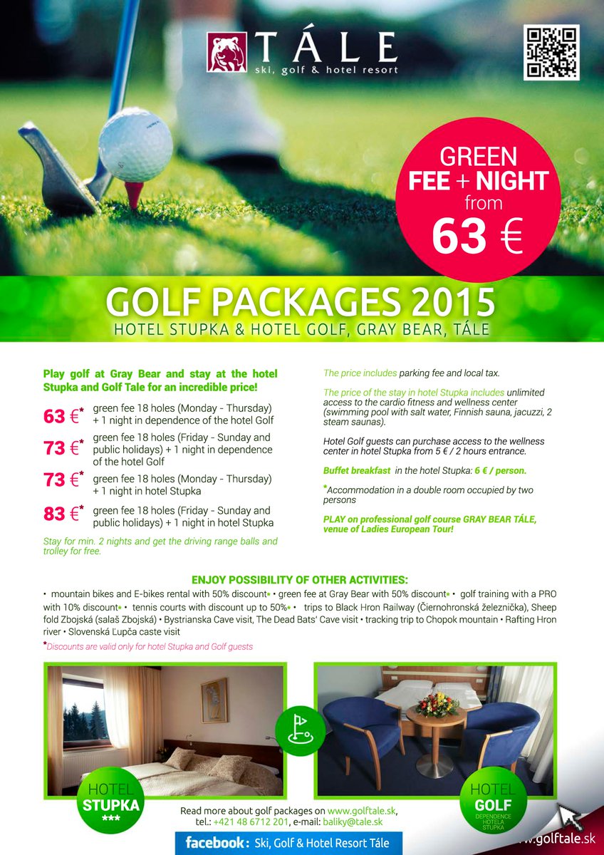 GolfTale's tweet photo. GOLF PACKAGE: special price of green fee and accommodation.
#golf #greenFee #hotelGolf #hotelStupka #Slovakia http://t.co/CEoOtuAYCA