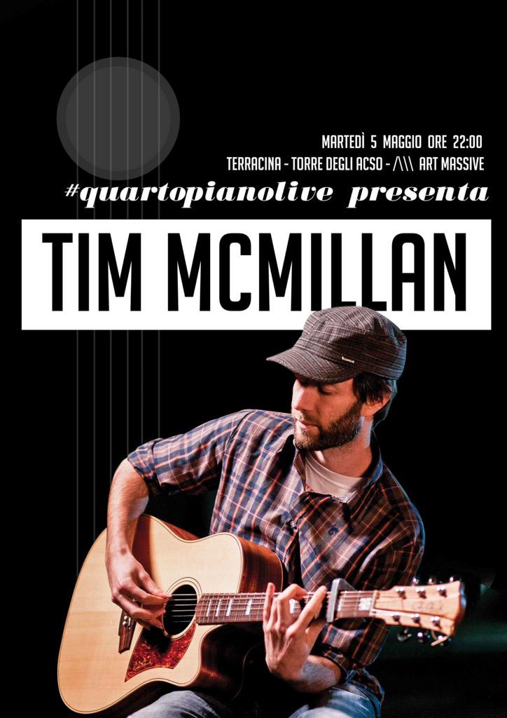 Art_Massive's tweet photo. #QuartoPianoLive chiude in bellezza! Stasera ore 22.00 alla #TorredegliAcso di #Terracina c'è @tim_mcmillan http://t.co/nkpL5Wg8EQ