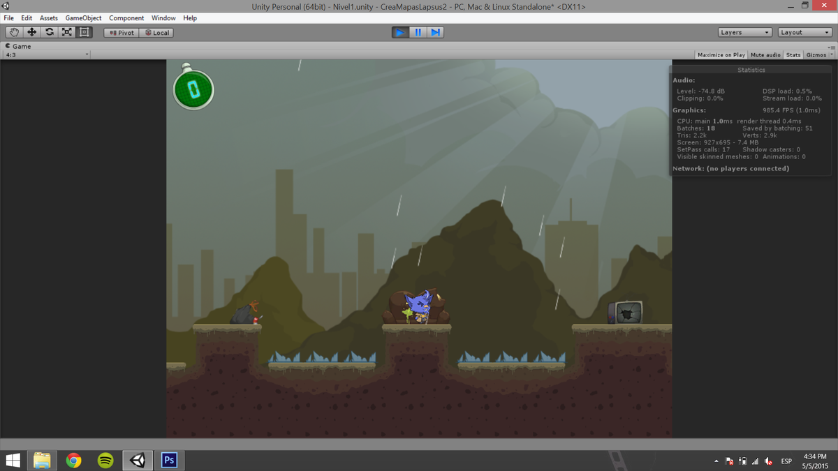 FractalFunGames's tweet photo. Implementando la lluvia! #gamedev #indiedev #LAPSUSforPRESIDENT http://t.co/C7E2uQ7d2J