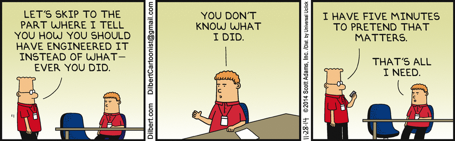 Happy #TroubleshootingTuesday! [Credit: Dilbert]