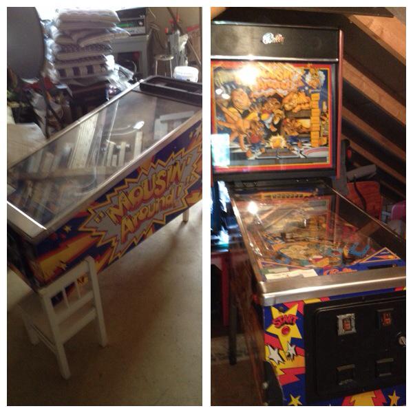 FerryvanSark's tweet image. Hij staat, of niet @JeroenMoes2 ? Nu nog aansluiten en dan spelen maar #pinball #guldens