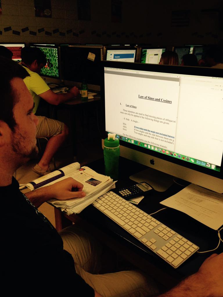 AddiHighSchool's tweet photo. Mrs. Beam's senior pre-cal class using Google Slides for a math project.  Love the technology of Google Drive. http://t.co/NaWjztiDaL