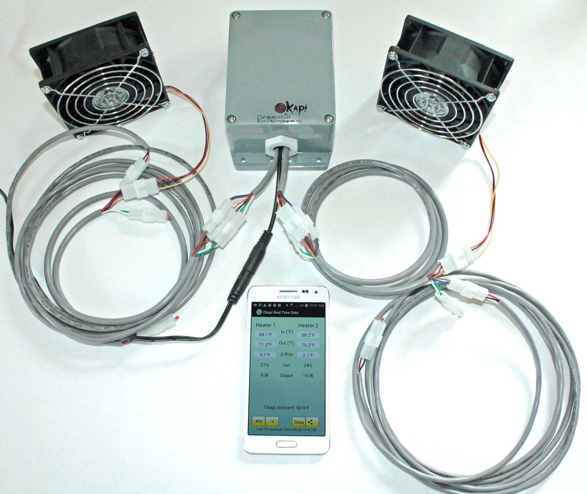 New product shot. Wireless Okapi 2 connected to a Galaxy Alpha.