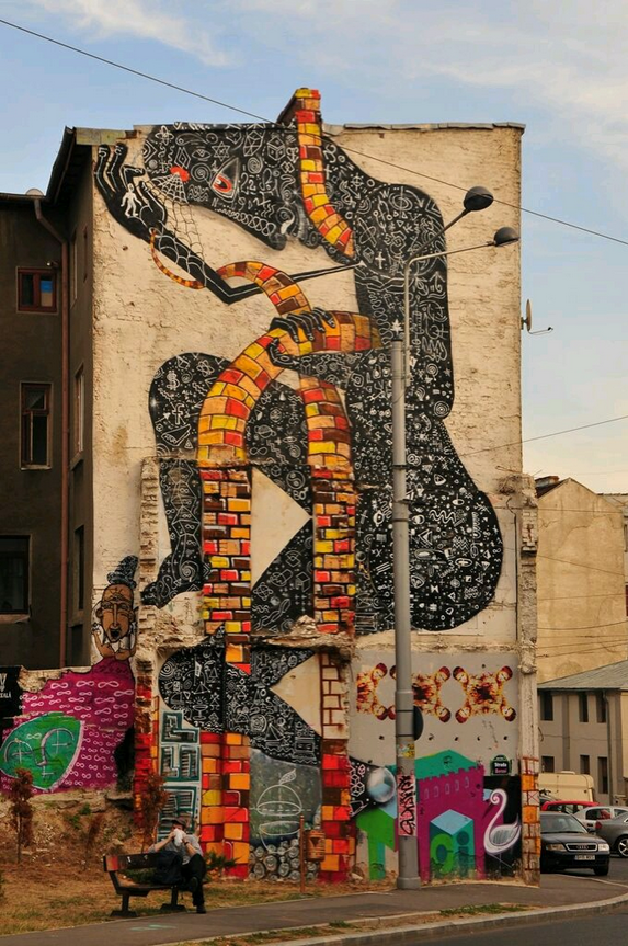 Dischivolanti's tweet photo. #StreetArt, Obie Platon, Bucarest. http://t.co/MsSzBlFeXj