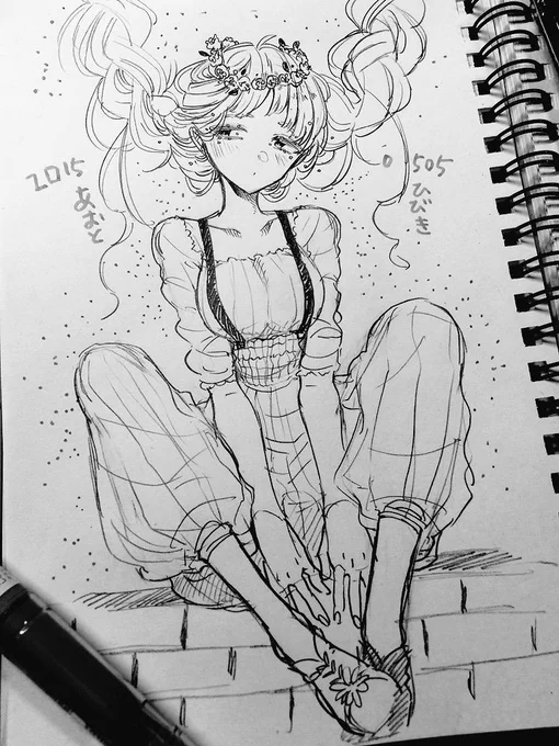 ともだちが可愛い服を着てたので楽書き 