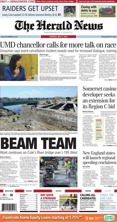 Today's front page. Read the stories at heraldnews.com.