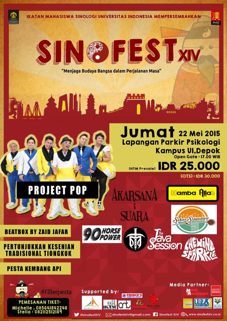vanirvani's tweet photo. Ayo ramaikan Sinofest XIV, FIB UI. Tanggal 21-22 Mei 2015. Dijamin seru!! http://t.co/LDe0dPBwVX