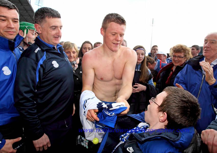 NoelBrowne5's tweet photo. Huge #respect to Waterford''sTom Devine who gave his jersey to a wheelchair bound Waterford fan on Sunday last. http://t.co/VAe3H3UwYq