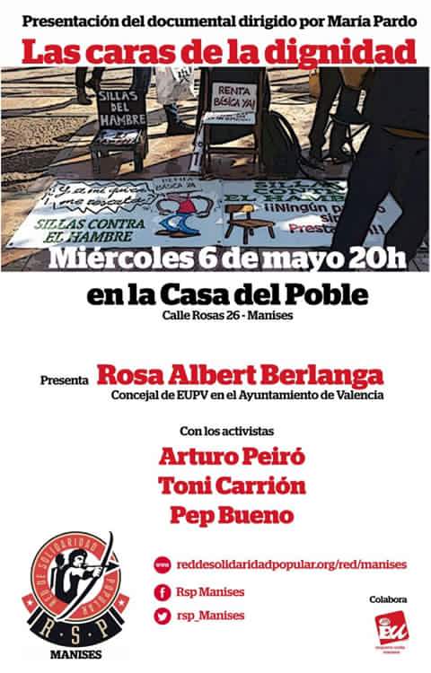 rsp_Manises's tweet photo. Presentación mini-documental #LasCarasdelaDignidad. Miércoles 6 de mayo a las 20h en La Casa del Poble de #Manises http://t.co/Oj6hPj9ZxA
