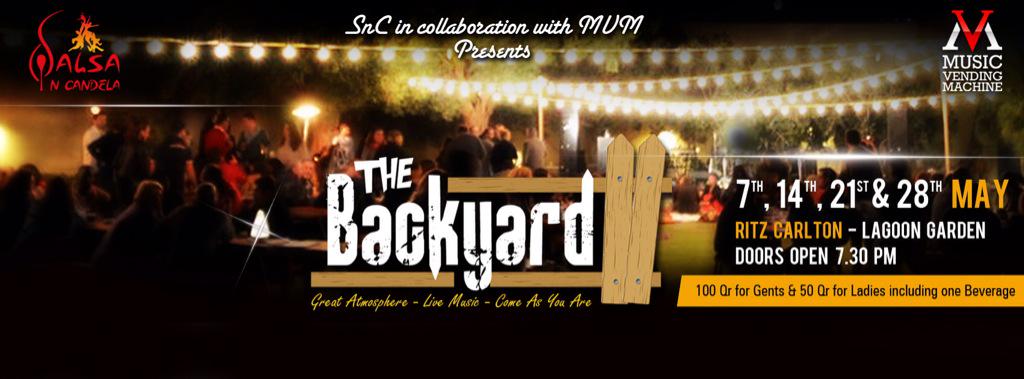 MVMband's tweet photo. Dear MVM'ers join us every thursday during this month @ThebackyardDoha @RitzCarlton#Doha Lagoon Garden, See you;) http://t.co/2QMvJ7e5kA