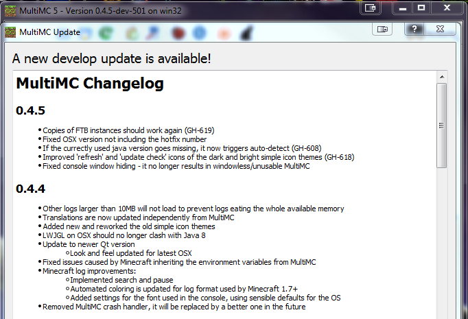 TheRealCooolaid's tweet image. Hey @peterixxx is it possible to have a changelogs for beta updates? cant see changes accured in this. - thx #multimc