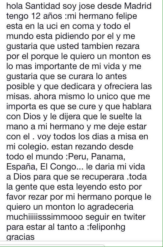 <a href="/FeliponHG/">Felipón</a> <a href="/Pontifex_es/">Papa León XIV</a> Cartas que hacen reflexionar. Hay que tener la fe de los niños