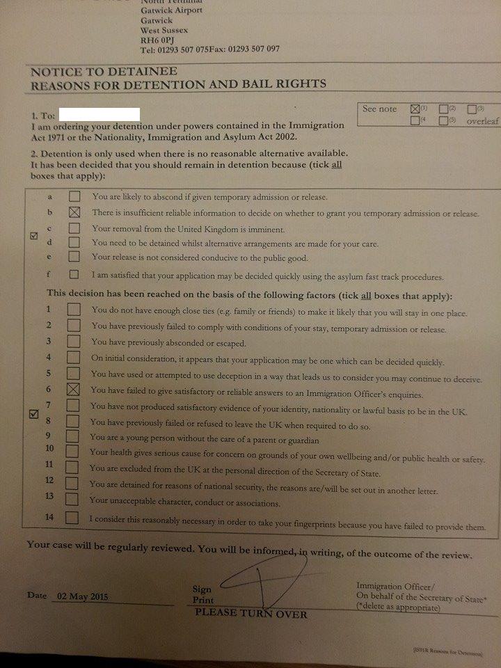 BritCits's tweet photo. Spanish RC holder,+spouse of Brit detained at Gatwick.Granted temp admission but PP and RC taken off him! http://t.co/G5vn8TJEiw