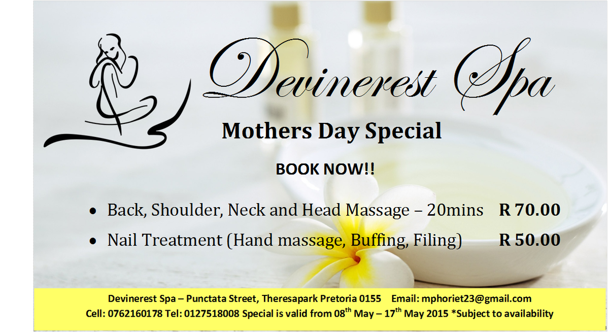 KnightsSA's tweet image. #mothersday #loveher #spoilher #spatreatments #relaxation