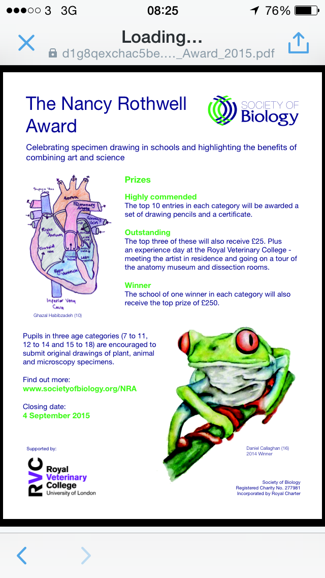 sciencequines's tweet photo. #sciart Test your art and science skills in the Nancy Rothwell drawing competition. @Society_Biology http://t.co/Xw4VCh3pP9