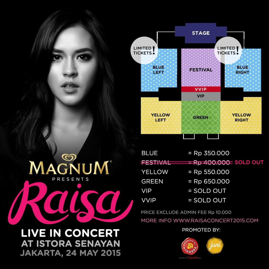 I'm so energized by this enthusiasm! I just really cant wait! Yuhuuu❤❤ tiket bisa dibeli di raisaconcert2015.com :)