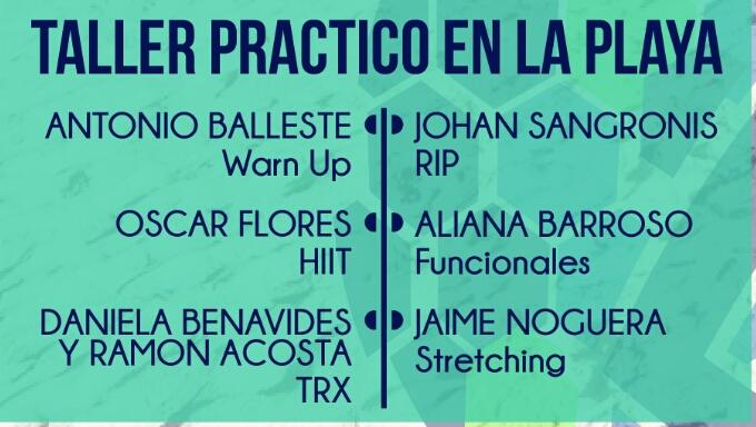 CongresoftFit's tweet photo. Ponentes del Taller teórico práctico en la playa http://t.co/AU6HfPJPsJ