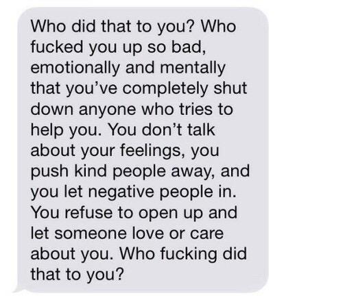 textsgoals's tweet photo. "Who hurted you?" http://t.co/Qyx8eBEYw1