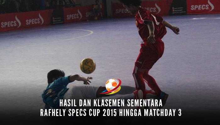 Hasil Dan Klasemen Sementara Rafhely Specs Cup 2015 Hingga Matchday 3 bit.ly/1c0URBW #RafhelyCup2015