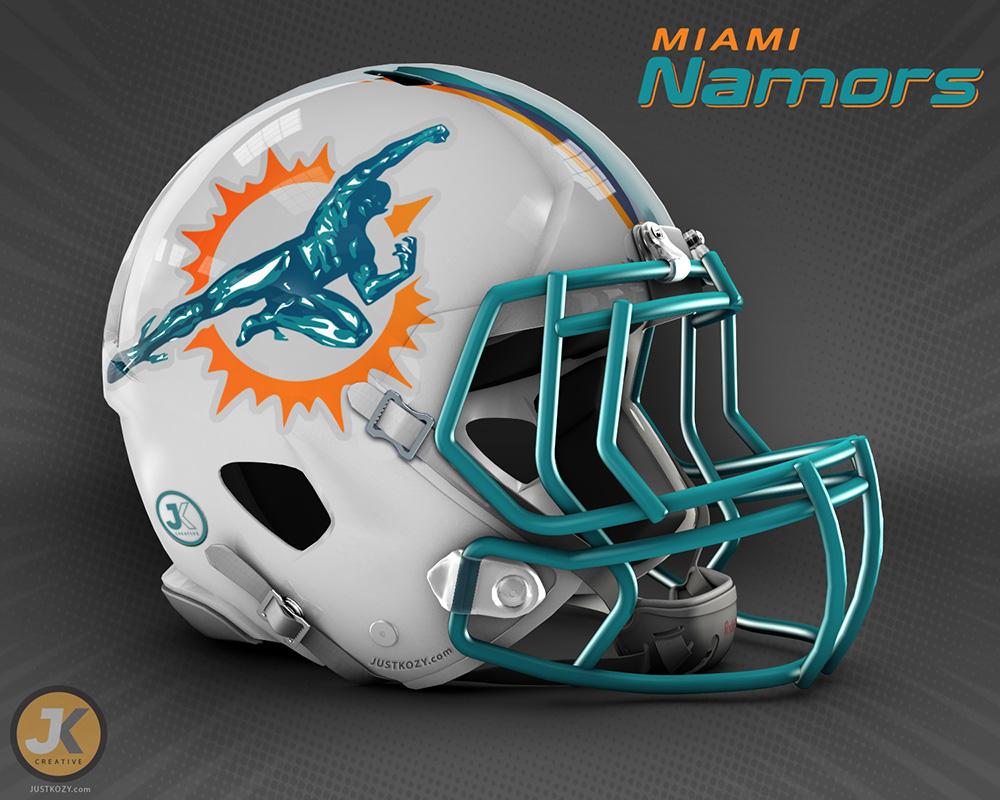 Carlsonsports's tweet image. Dolphins also do Marvel deal, renamed Sub-Mariners