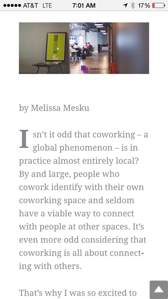 cowork_one's tweet photo. Headed to @GCUCUSA to connect Coworking, here's how: http://t.co/adN5UlC61k. @NewWorkerMag see you soon! #Coworking http://t.co/ZexprEbjG1