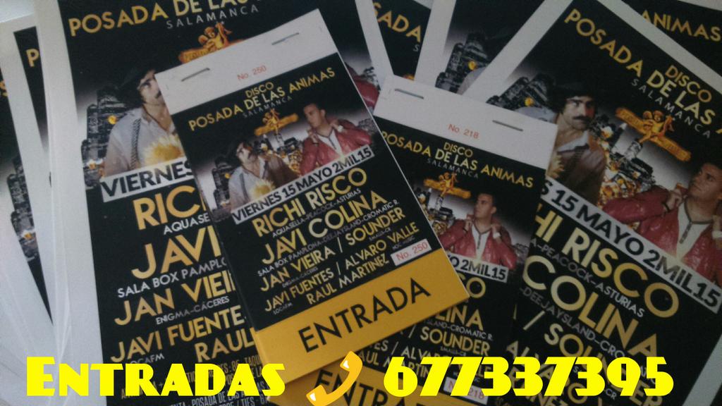lexuriRRPP's tweet photo. TICKETS #Salamanca
Next 15th of may come with us!
Good party,best deejays!
Get your tickets here📞677337395 http://t.co/p4LksVzeop
