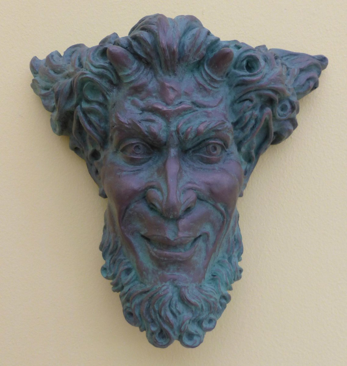 Jbonington's tweet photo. This is a high relief "Grinning Satyr" cast in resin bronze that many people have liked. Comments welcomed! http://t.co/6Igcltr4eS