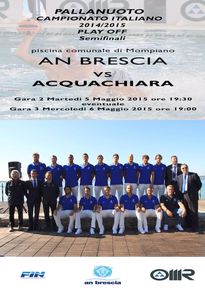 <a href="/An_Brescia/">An Brescia</a>-<a href="/AcquachiaraNa/">AcquachiaraNa</a>
#gara2 #semifinali #playoff #pallanuoto
oggi #RaiSport2 h19.25
#cheplayoff <a href="/FINOfficial_/">Federnuoto</a>