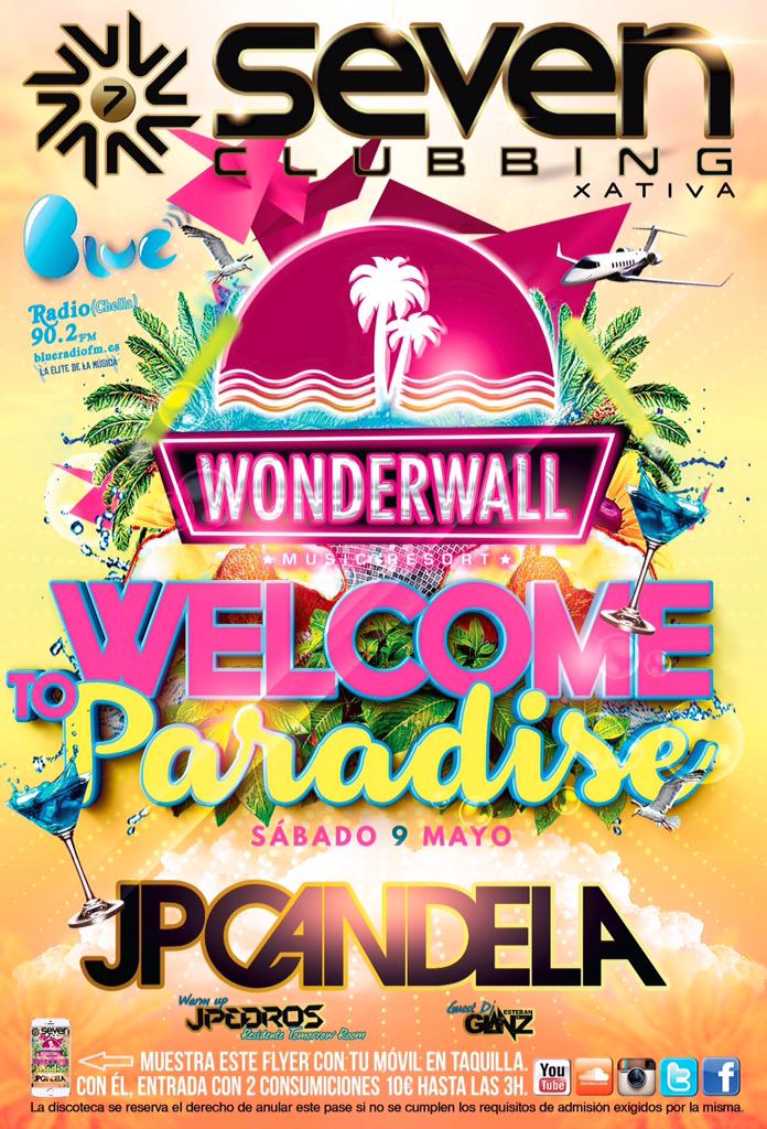 sevenxativa's tweet photo. #sorteo ⚠️
HAZ RT y gana uno de los PASES DOBLES que sorteamos para este sábado‼️
#WelcomeToParadise con @jpcandela http://t.co/cRQHrPTaKm