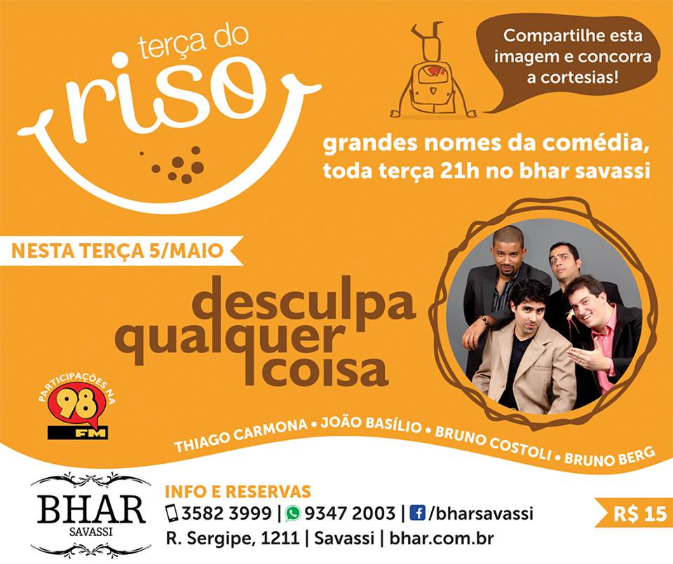 CarlinhaGomes75's tweet photo. É hojeeee!
#vemproBhar
#venhadarmuitasrisadas
@desculpaqqcoisa @BrunoCostoli @brunoberg @thiagocarmona @joao_basilio http://t.co/7w3dt1QgAW