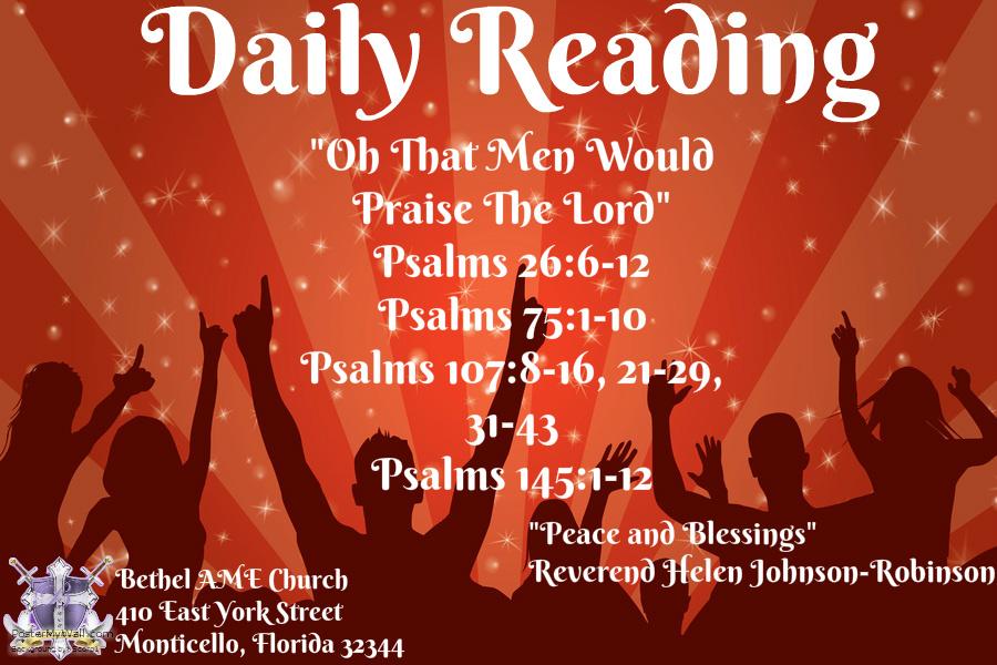 BAMEMonticello's tweet photo. Bethel AME Church Daily Reading @hljohn1977 http://t.co/sYxTRkzP6B