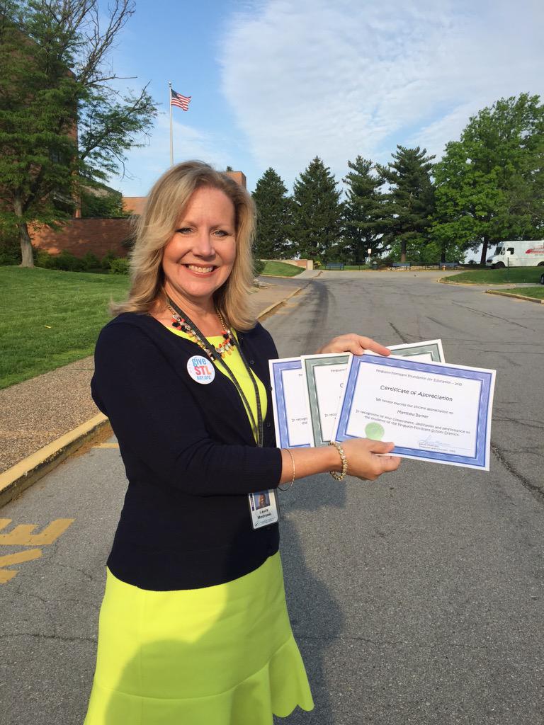FergFlorSchools's tweet photo. In honor of #ThankATeacher Day, #FergFlorFoundation will be presenting $100 minigrants to teachers across FFSD today. http://t.co/kiCqLEtW3p