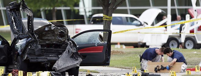 FoxNews's tweet photo. ISIS claims responsibility for Texas cartoon contest attack, first on US soil. http://t.co/QURCB5Glbv http://t.co/KzpWToZqmT