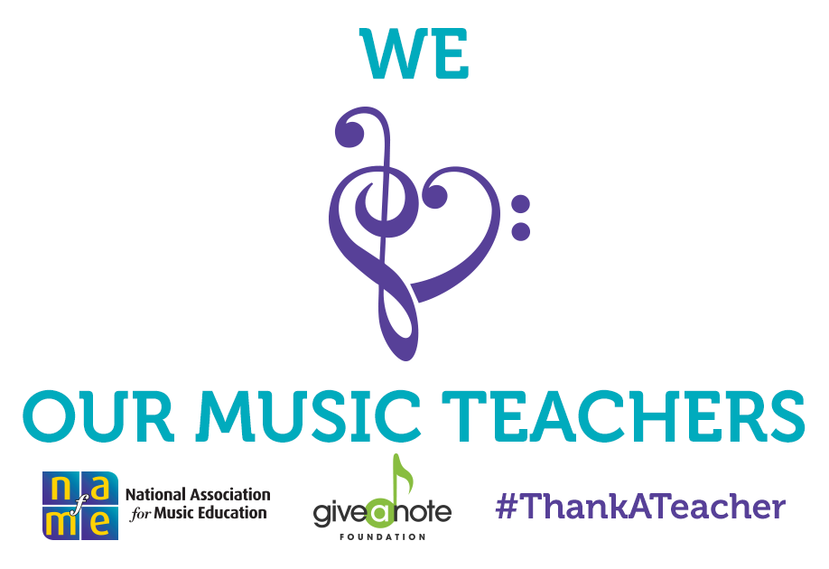 NAfME's tweet photo. HAPPY TEACHER APPRECIATION DAY! Thank you music teachers for all you do! #ThankATeacher http://t.co/GJ2Kk6s4kR