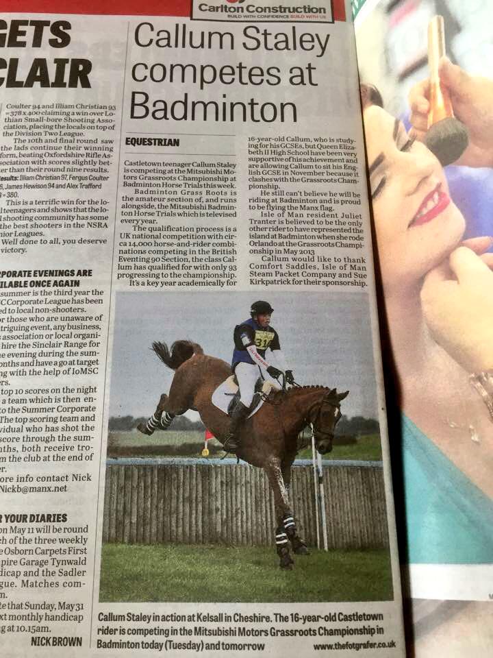 CallumJStaley's tweet photo. Article and Photograph in @iomnewspapers #MMBHT #BadmintonGrassroots http://t.co/ywm3JhyMpT