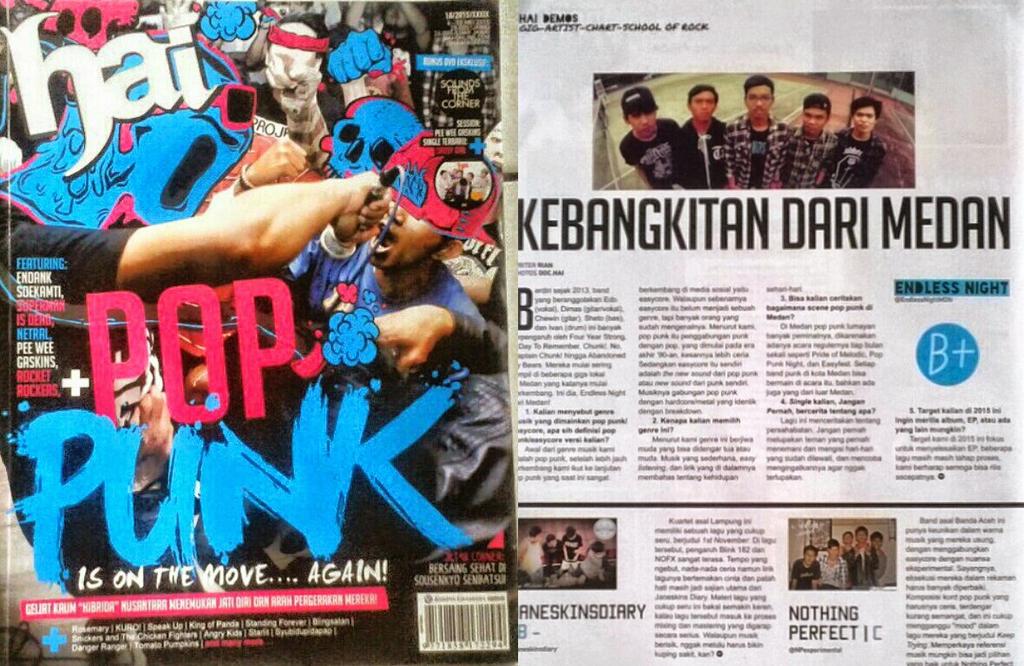 EndlessNightMDN's tweet photo. Endless Night on Hai Magazine #haidemos #haimagazine #roartour2015 #showcaseevent #defendpoppunk #defendeasycore http://t.co/ekFsY6Hce8