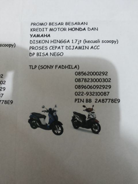 sonysonii's tweet photo. Potongan angsuran dua bulan http://t.co/9irREzR7Xg