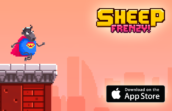 SheepFrenzy's tweet photo. Is it a bird? Is it a plane? Is it a ... sheep? Yes - Sheep Frenzy! update coming soon! #sheepfrenzy #bestnewgame http://t.co/oqFAxnpeJ1