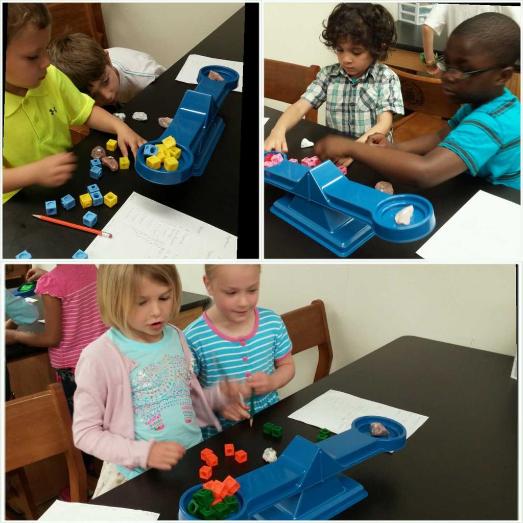 KCDLSScience's tweet image. JK using balances to measure the mass of rocks! #gokcd