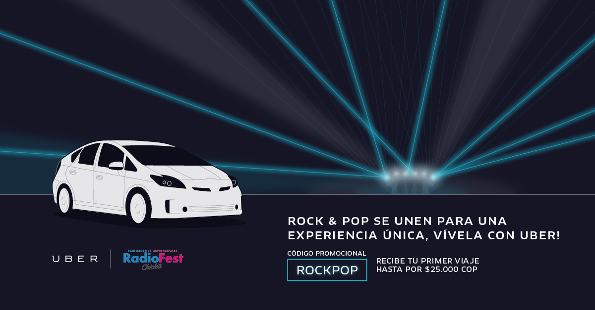 Si no sabes como llegar o como salir del #RadioFestChiclets te tenemos una muy buena alternativa con <a href="/Uber_Col/">Uber Colombia</a>