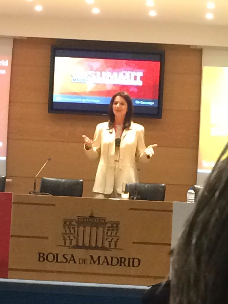 Nromanillos's tweet photo. #GSummit15 #Madrid @8osen8 On stage telling our partners how  important is customer experience http://t.co/NjFCwj90F8